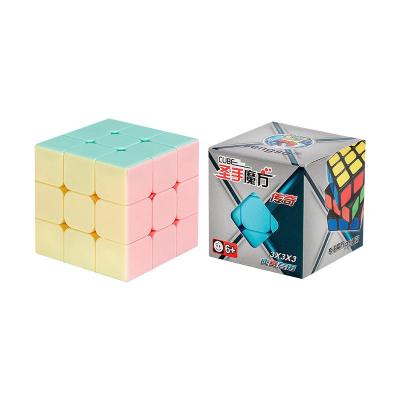 China Sengso 3X3X3 Macaron Cube Magic Small Animal FLASHING Magic Cube Puzzles Toys Easy Spin Cube For Children Educational Toys for sale