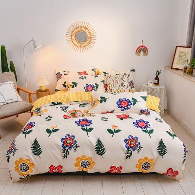 China New Arrival Non-Toxic Reversible 3/4 Pcs Flower Pattern Sheet Sets Breathable High Quality Bedding Sets for sale