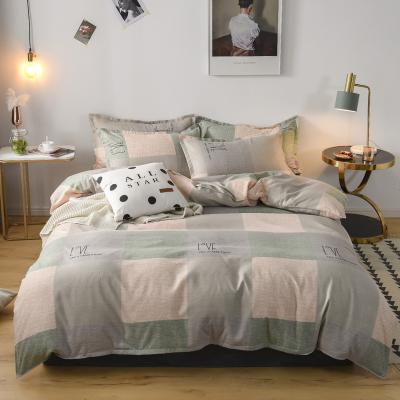 China New Design 3/4 Pcs Flower Pattern Non-Toxic Reaction Printing High Density Breathable Quality Bedding Sets for sale