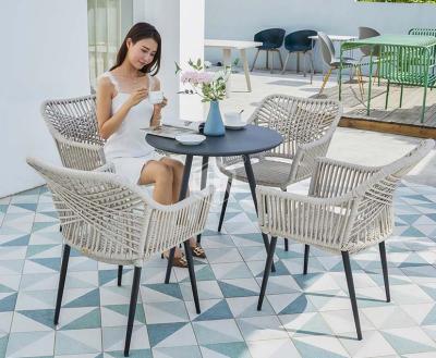 China Modern Hot Sale Outdoor Garden Wicker Dining Furniture & Carbon Steel Table & Chair Pe Rattan Sets for sale