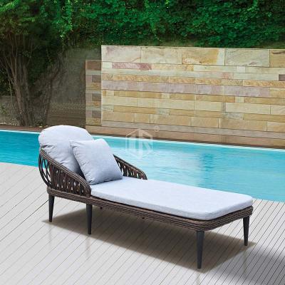 China ANTI-UV Waterproof Outdoor Furniture Rattan Chair Convertible Lounge For Pool Sun Beach for sale