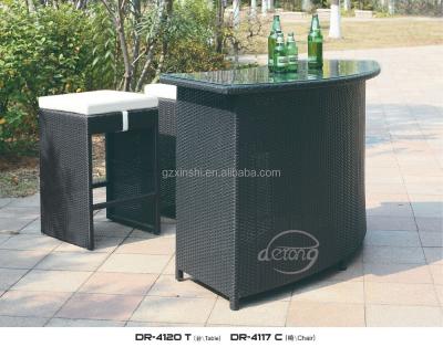 China BAR SET popular wholesale curved outdoor bar table furniture garden set for sale