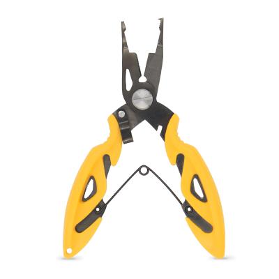 China Outdoor Activities Fishing Open Slot Ring With Fishing Bag Titanium Mini Stainless Steel Fishing Pliers Small Coating Pliers Portable Fishing Accessories for sale