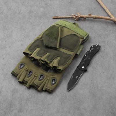 China Lightweight Tcticos Cosas Stainless Steel Travel Knife With Gloves Outdoor DIY Tools Small Pocket Folding Knife Kit for sale