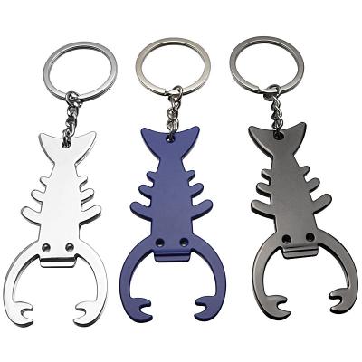 China Sustainable manufacturer wholesale custom cheap sublimation blank metal stainless steel novelty shape logo keychain beer bottle opener for sale