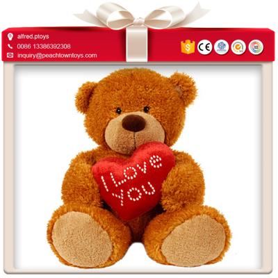 China Funny Take Red Heart Little Pillow Teddy Bear I Love You for sale