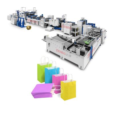 China High quality hotels paper bags producing machine; paper bag square bottom equipment; manual kraft paper bag making machine for sale