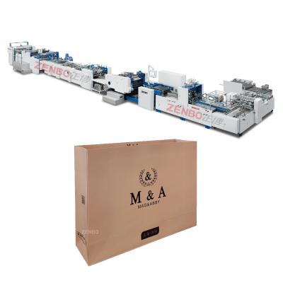 China Advanced intelligent luxury gift bags shopping machine for making paper bags; ZB1200CT-430S automatic paper bag production line for sale