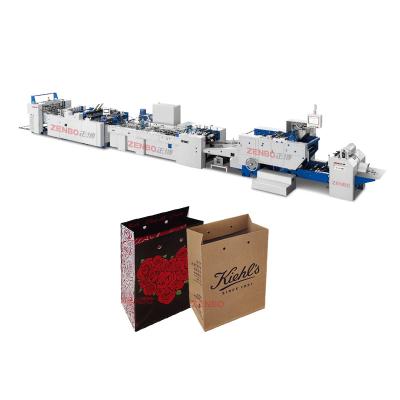 China Hotels Small Shopping Paper Bag Making Machine For Selling Adjustment Craft Kraft Paper Grocery Bags ZB700CT-240 for sale