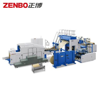 China Fully Automatic Hotels Roll-feeding Paper Bag Making Machine Fit White Or Brown Kraft Paper for sale