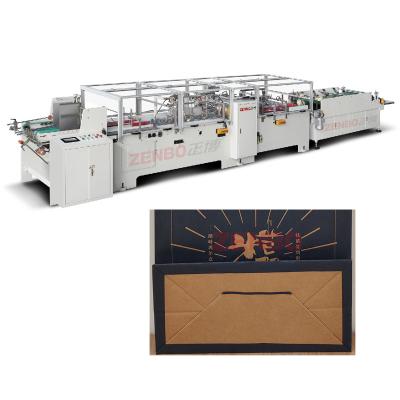 China Hotels Promotional Square Bottom Paper Bag Making Machine ZB60B Bottom Sticking Machine for sale