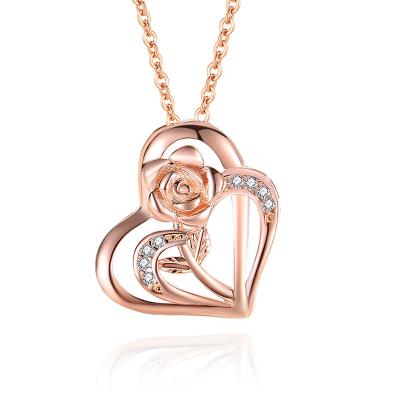 China CLASSIC 925 Silver Necklace Luxury Silver Love Heart Pendant Necklaces Forever For Women Birthday Jewelry Gift For Wife Girls for sale