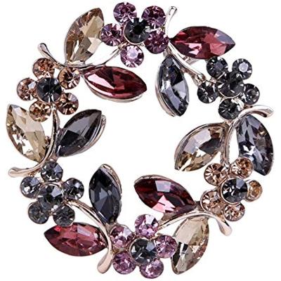 China ALLOY metal color crystal brooch diamond brooch jewelry gift for ladies and girls for sale