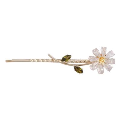 China Simple Sweet Crystal Hairpins Exquisite Fashion Hair Accessories Wholesale Sunflower Hairpin Flower Hairpin For Women Girls for sale