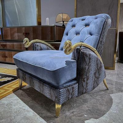 China Reclining Unique crafted snake armchair lounge living room furniture accent chair luxury de single sofa living room salas furniture for sale