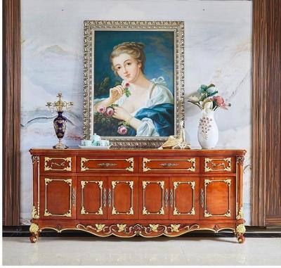 China Adjustable (other) Royal European luxury classical solid wood retro wine cabinet living room modern kitchen design porch lock cabinet for sale