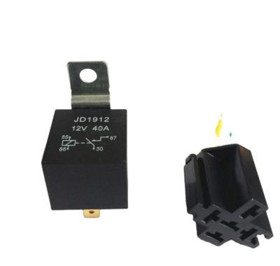 China JD2912 24V 40A 5 pins mini vehicle electric automotive car auto relay with bracket for sale