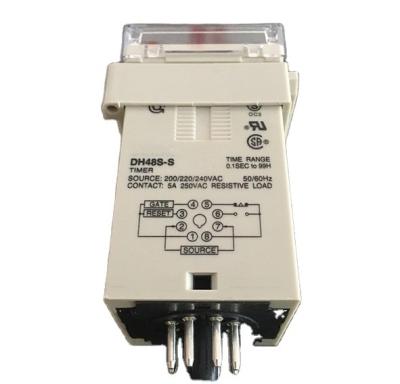 China DH48S-S110V 220V 380V AC 24V 12V DC 0.01S - 99H 99M 8 Pins Digital Timer Switch Time Delay Relay with Base Socket for sale