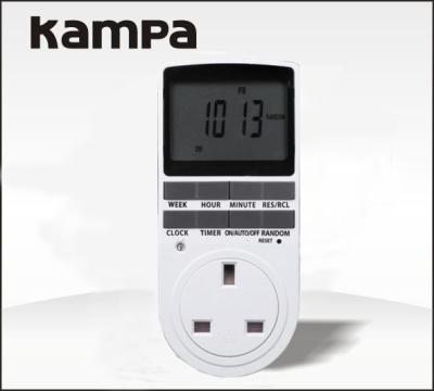 China ABS White 12/24 Hour 230V LCD Digital Electronic Plug-in Programmable Timer Switch Socket for sale