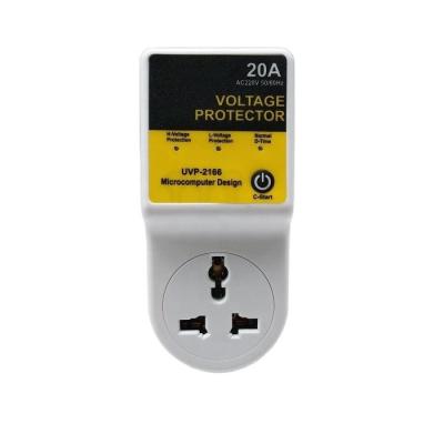 China 230V High Low Voltage protector 10A 16A 20A with UK/EU/AU/USA Plug for sale