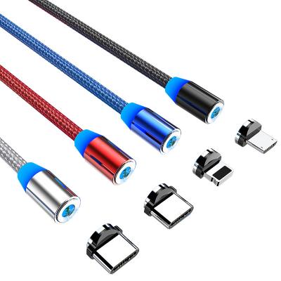 China USB3.0 Multi USB Power Color Charger Micro USB Cable 3 in 1 Magnetic Charging Cable for iPhone for sale