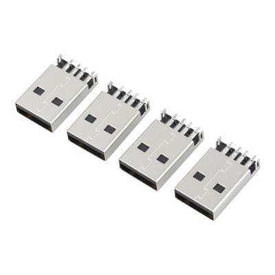 China Communication USB Connectors Type C 2.0 Male Left Connector Solder Jacks Waterproof Charger Connector Pin To Make 4 Pin Pogo To USB Cable for sale