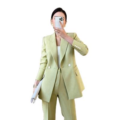 China Breathable Elegant Formal Ladies Suit Women's Blazer Pant Suit Women's Silk Blazer With Pants For Women for sale