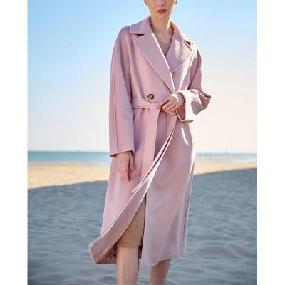 China straight version of women's coat women's double face thick medium coat cashmere Anti-wrinkle long length suit for sale