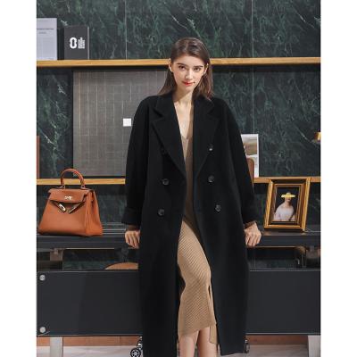 China Special Custom Styles Cashmere Brown Wool Knee Length Oversized Women Anti-Wrinkle Variety Coat for sale