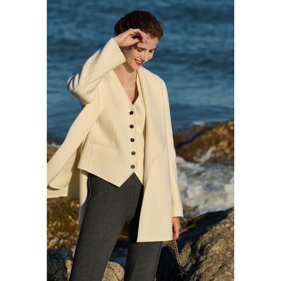 China Anti-wrinkle Middle Elegant Ladies Long Women Water Wave Coat Winter Clothes Feminine Open Front Outerwear Belted Cardigan Tops for sale