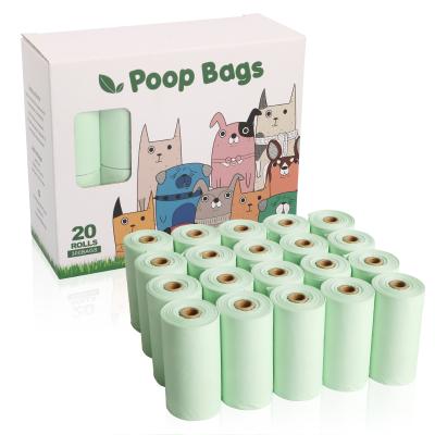 China Light Green Sustainable New And Hygienic Eco Portable Compostable Dog Poop Bags for sale