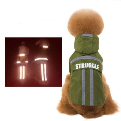 China Viable Shop 2022 Green/Yellow Reflective Small Animals Raincoat Dogs Clothes Brand Pet Raincoat for sale