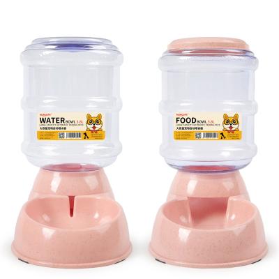 China Automatic Gravity Water Bottle Bowl Feeder Cat Dog Pet Feeder Automatic for sale