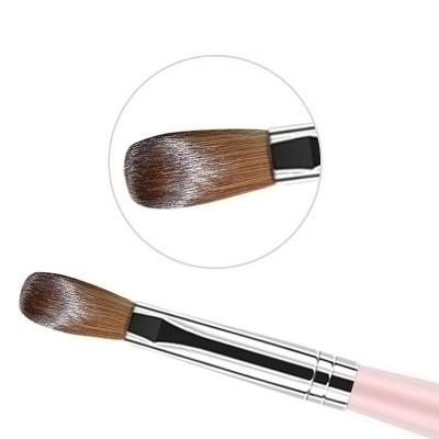 China Customized NAIL Grade 16 18 Acrylic Nail Art Brushes Nail Supplies Brush 100% Kolinsky Pink Color Oval for sale