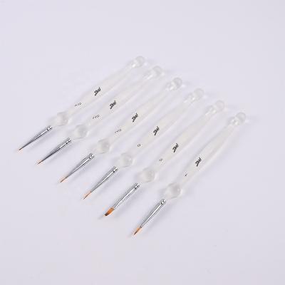 China Professional Fine Detailing Acrylic Watercolor Gouache Oil Paint Brushes Fine Detailing Nylon Oil Painting Brushes Drawing Brushes With Ergonomic Acrylic Handle for sale