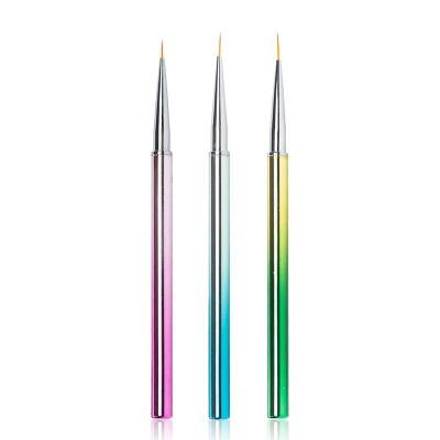 China 3PCS NAIL Long Line Painting Matte Nail Nylon Nail Art Liner Brushes for Woman for sale