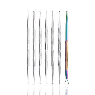 China NAIL white and colored dotting tools in nail brush dotting tool dotting tools for Mandala Painting for sale