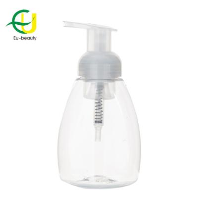 China Non Spill Free Sample 43 White Transparent Bottle 150ML Pet Wholesales 43 / 400 Foam Pump Bottle Top for sale