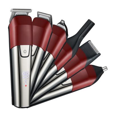 China Car 6 in 1 Trimmer Set Rechargeable Low Noise Professional Multifunctional Hair Trimmer Kit For Men for sale