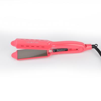 China 2020 Design Digital Unique Salon Digital Ceramic Flat Iron LCD Temperature LCD Hair Straightener Titanium Hair Straightener for sale