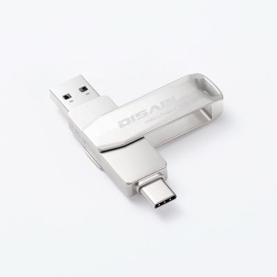 China Free Sample Customized 32gb Metal 64gb 2 In 1 Dual Metal Usb Flash Drive 128gb For Computer Desktop for sale