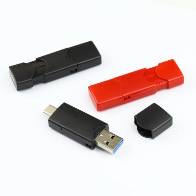 China Plastic 2 in 1 Plastic Pen Drive Usb 3.0 Usb C Pen Drive 512gb 256gb 128gb 64gb Pen Drive for sale