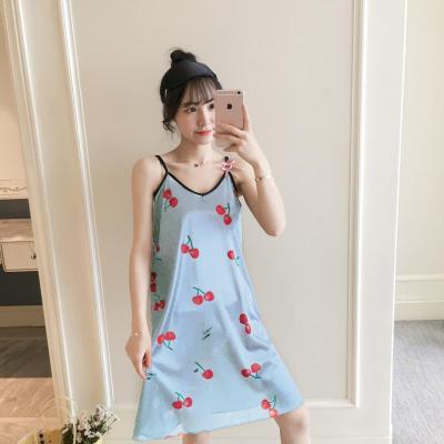 China Breathable Pajamas Set Women V-Neck Strap Sleeveless Pajama Sets Summer Women Bow Sleepwear Set for sale