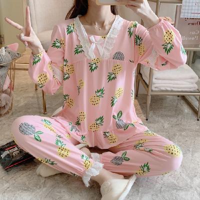 China New Fashion Hot Sale QUICK DRY Long Sleeve Women's Pajamas Suits Lady Nightwear Sets Sleepwear Pajamas for sale