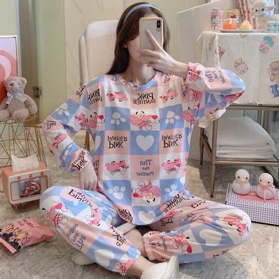 China QUICK DRY Turn-Down Collar Print Custom Sleepwear Women Pajamas Set Pajamas for sale