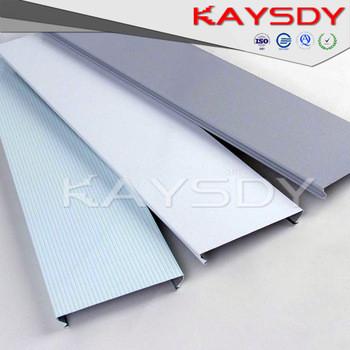 China C Shape Seamless Metal Suspended Ceiling Panels For Gas Station 300mm Width for sale