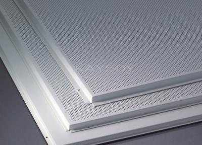 China Beveled Edge office suspended ceiling tiles ,  Perforated aluminum ceiling panels for sale