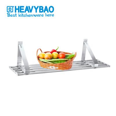 China Heavybao Hotel Restaurant Kitchenware Stainless Steel Practical Floating Shelf and Stable Wall Stable (Tube Type) for sale