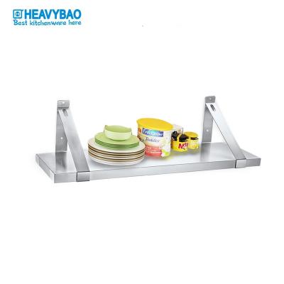 China Heavybao Kitchen Stainless Steel Durable Stable Wall Hanging Rack Shelves for sale