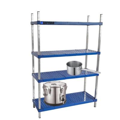 China Heavybao viable Commerical GN Pan Storage Rack Adjustable Shelf with stainless steel tube used food restaurant kitchen rack shelf for sale